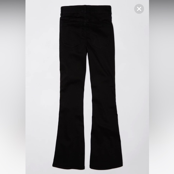 AE Next Level Super High-Waisted Flare Jean in Black Magic - Picture 5 of 7